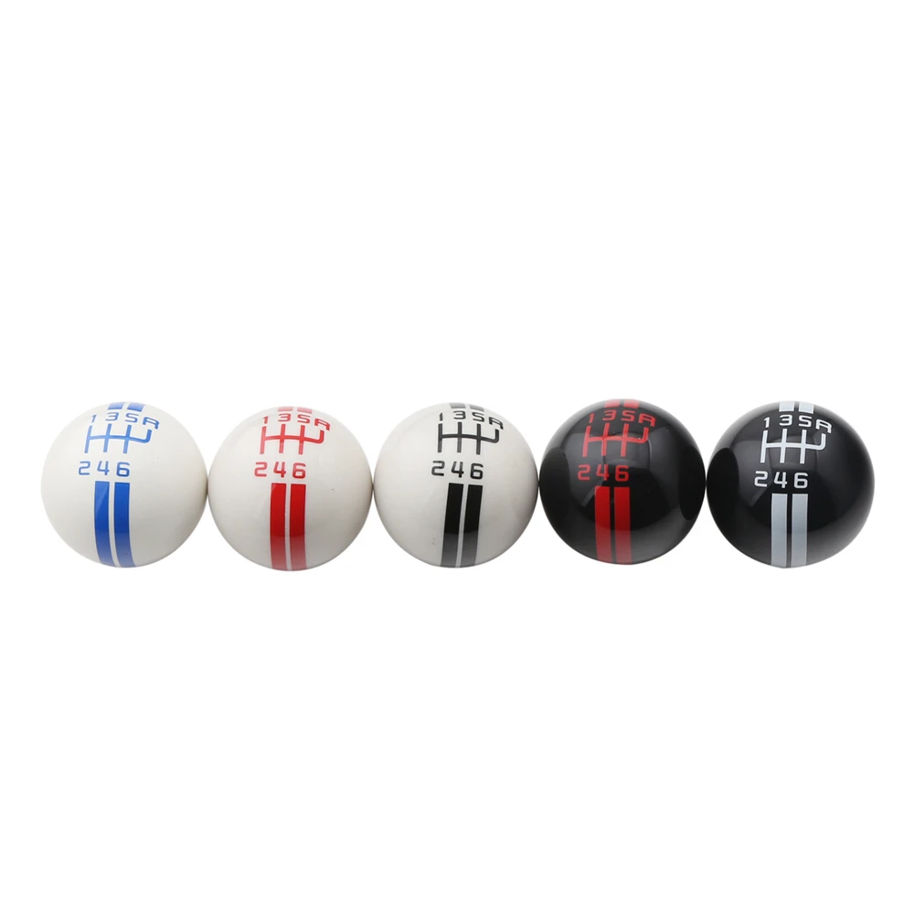 Universal 5 Colors Car 5 6 Speed Resin Gear Shift Knob Shifter Lever Shifter Lever MT AT Fit For Ford Mustang Shelby GT500