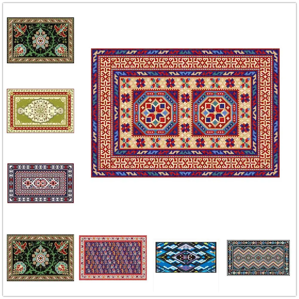 

Persian Style Large Area Rugs European Palace 3D Printing Carpets For living room bedroom Anti-Slip Floor Mats Home Decor carpet