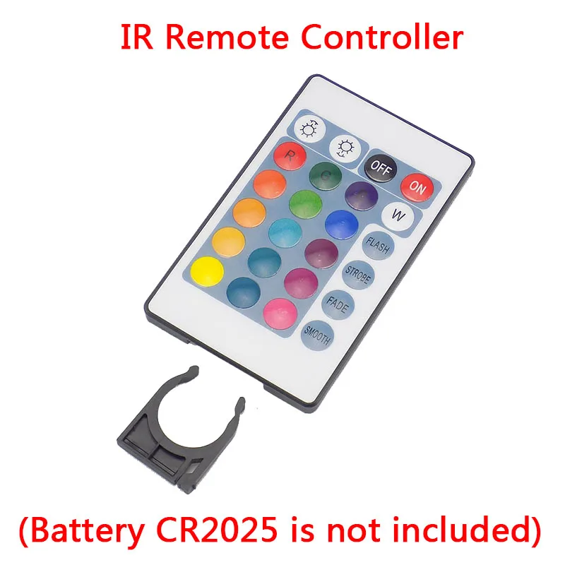 DC 12V 24 Keys IR Remote RGB Controller for SMD3528/5050/5730/5630/3014 RGB LED Strip lights Mini Controller DC12V no battery T1