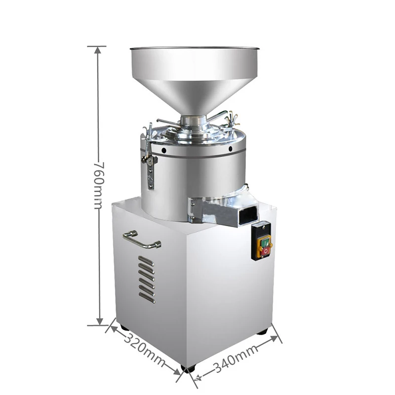 Electric vertical refiner 20-30kg/h Sesame paste/peanut butter production 1.5KW stainless steel multifunctional sauce production