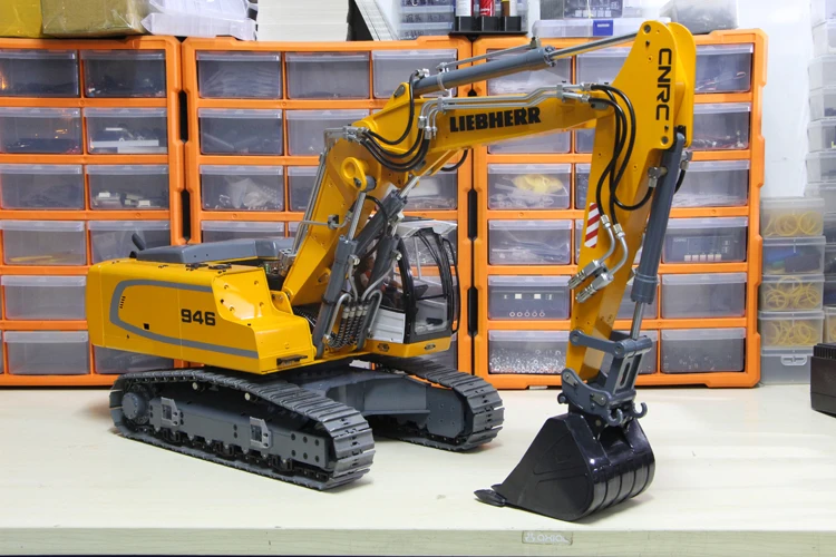 Metal Electric Hydraulic Excavator Model 1/14 Electric 6-way Hydraulic Excavator 946 Hydraulic Excavator Christmas Gift