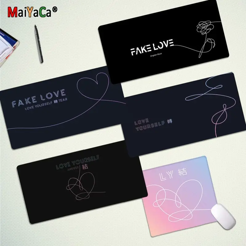 MaiYaCa-alfombrillas de goma para juegos de ordenador, hermoso Anime Love yourself Flower kpop