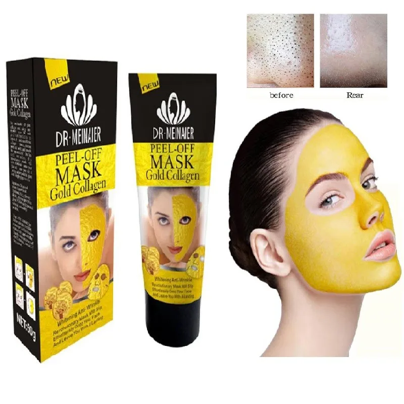 24k Gold Collagen Face Mask Facial Anti-Wrinkle Mask Remove Blackhead Mask Moisturizing Refreshing Oil Control Deep Cleaner  60g