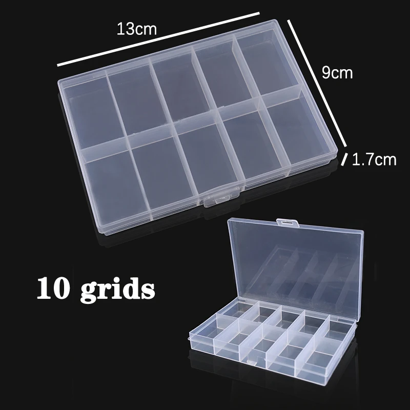 Plastic Sieradendoos 10/15/24 Compartiment Slot Organizer Opslag Kralen Container Verstelbare Sieraden Opbergdoos Rechthoek Case