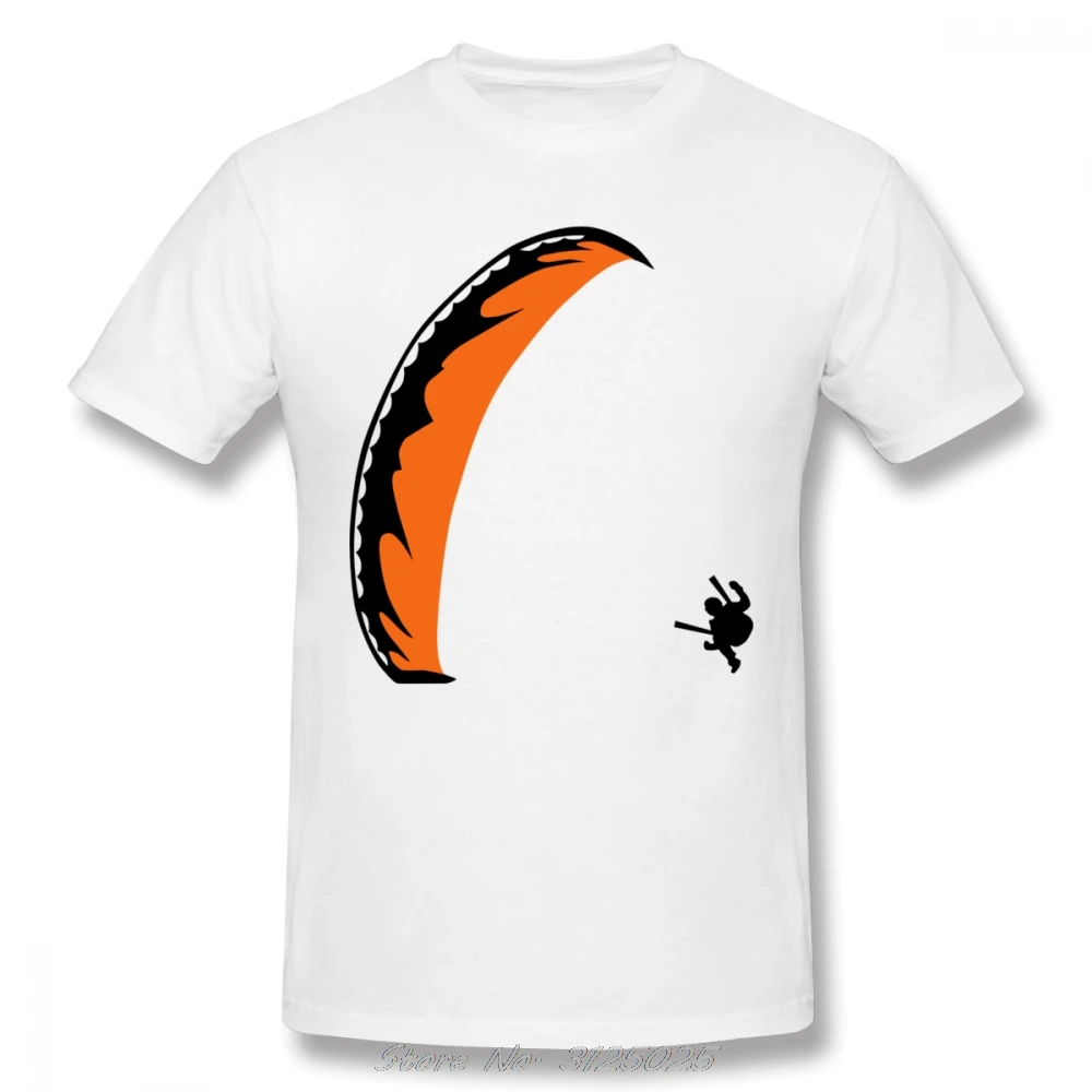 Paragliding Fan T-shirt For Men Cotton Tees Streetwear