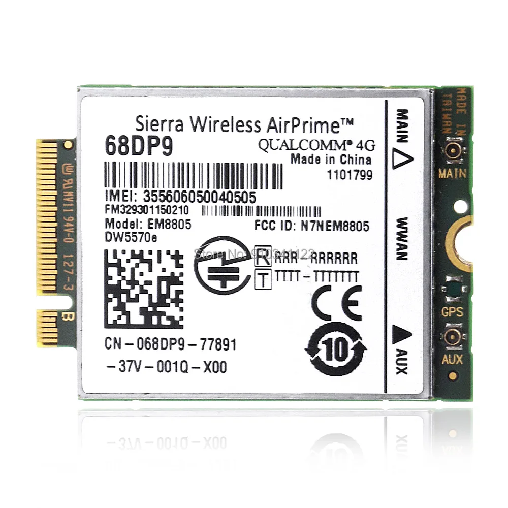 

DW5570e EM8805 Sierra Wireless AirPrime 68DP9 M.2 Wifi Card for Dell Venue 8 and 11 Pro# WWAN HSPA+ (NGFF) DW5570 DW5570E