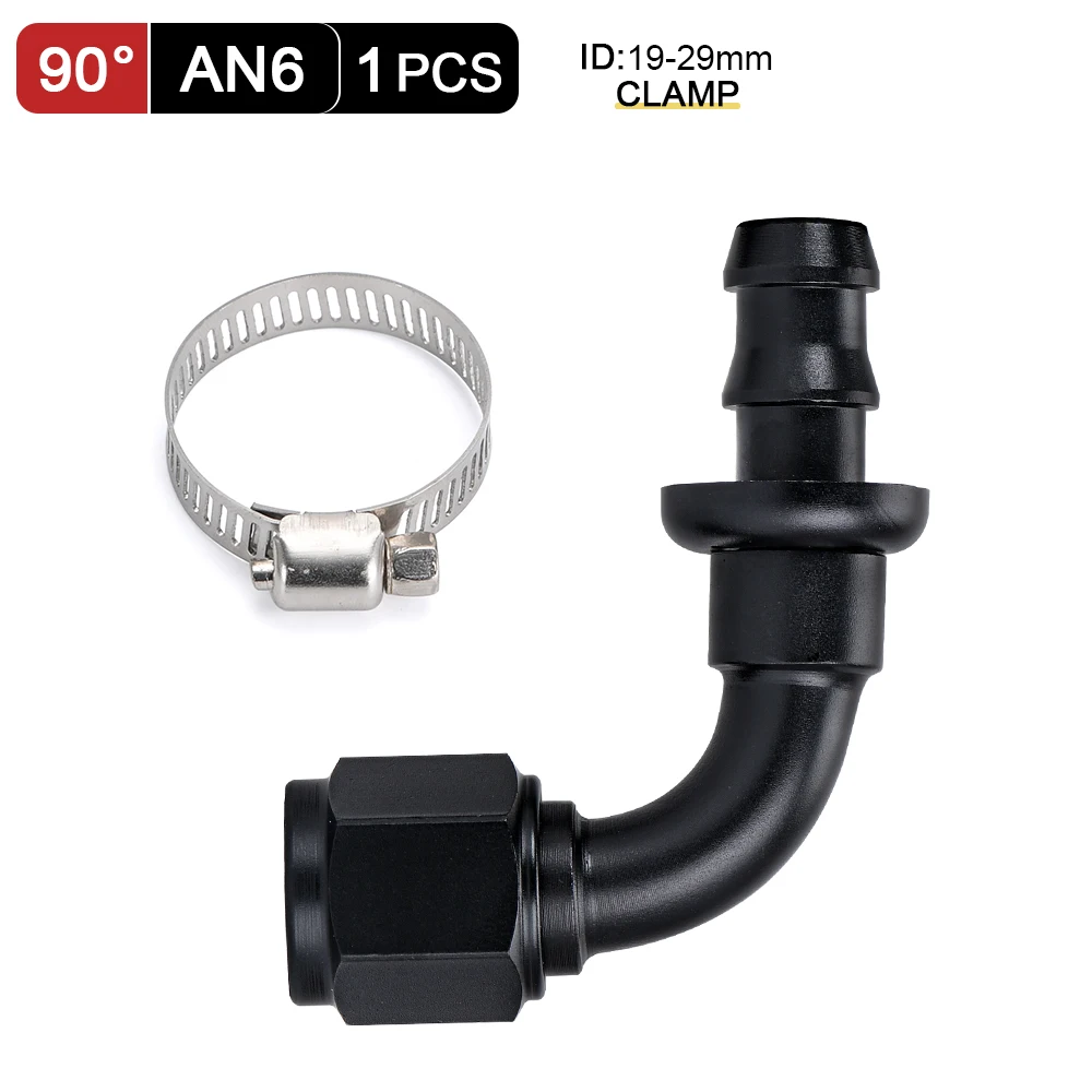 Universal AN6 AN8 AN10 Push-on Schlauch End Fittings Heizöl Kühler Schlauch Fitting 0 45 90 180 Grad wiederverwendbare Anschluss Adapter
