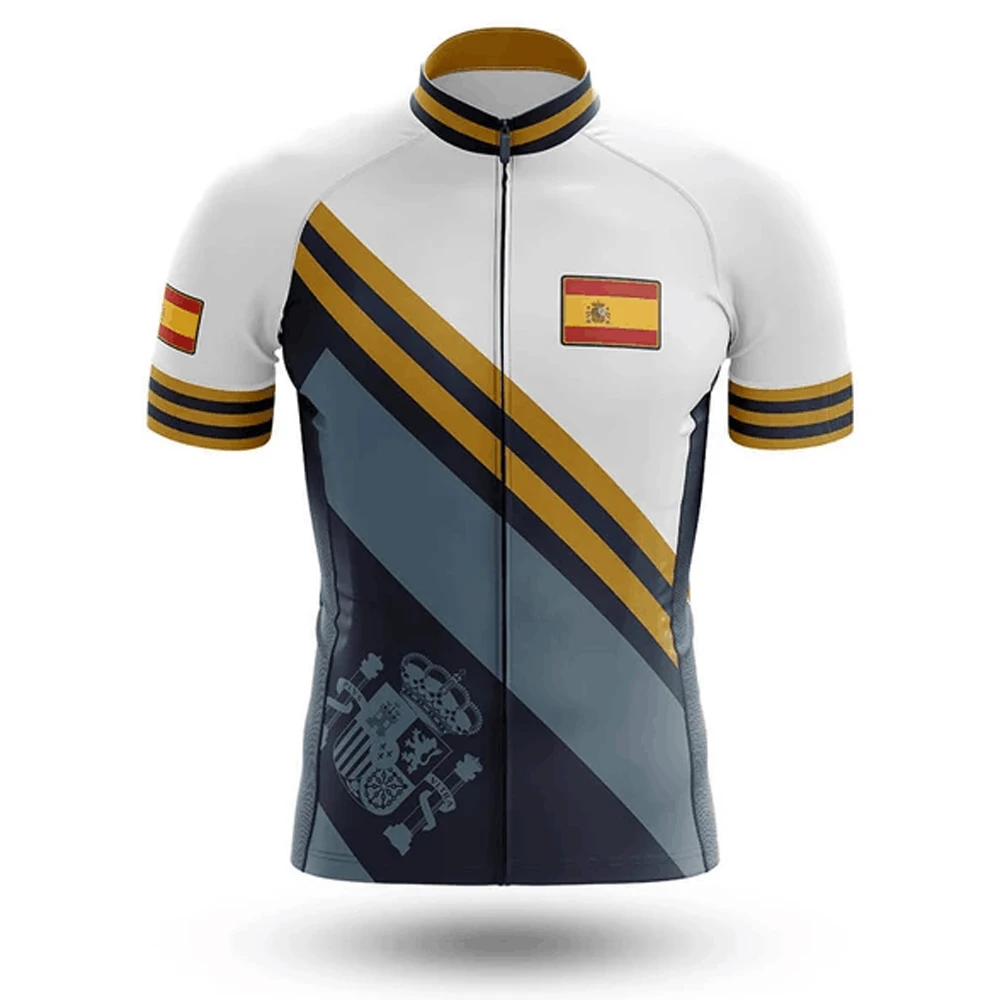 New Spain cycling jersey short sleeve men Breathable bike jersey wear summer quick dry jersey completo ciclismo estivo 2023