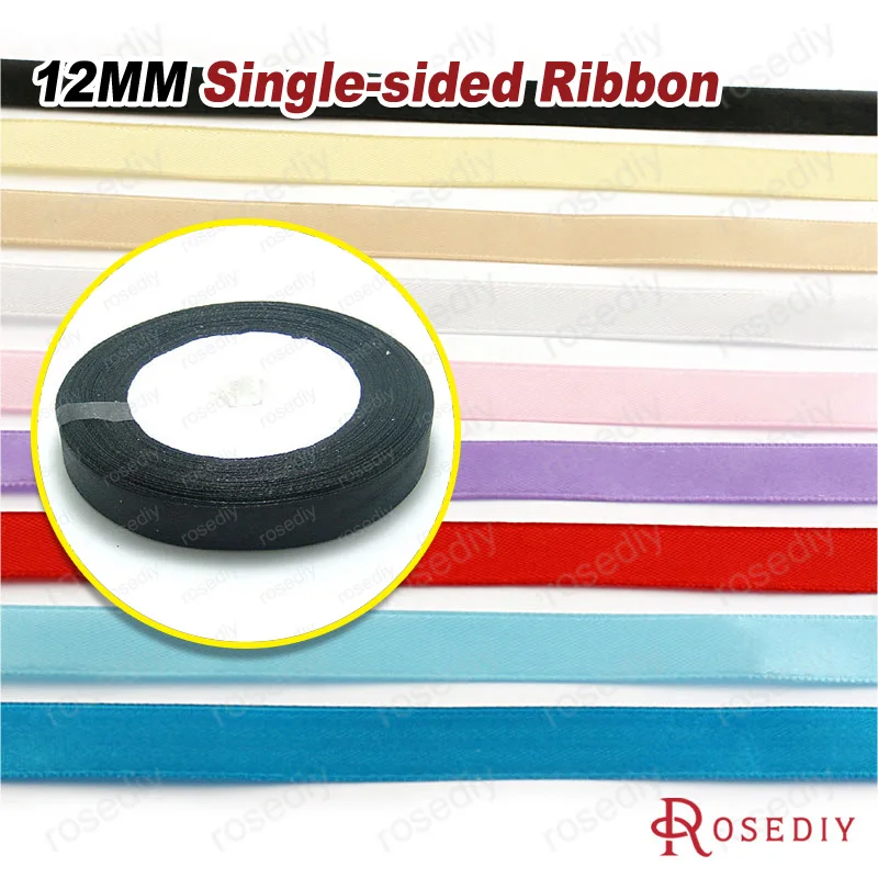 (JM4668)Width 3mm 6mm 10mm 12mm 20mm 38mm 50mm Red Purple White Black Yellow Brown Pink Blue Green Single-faced Ribbon