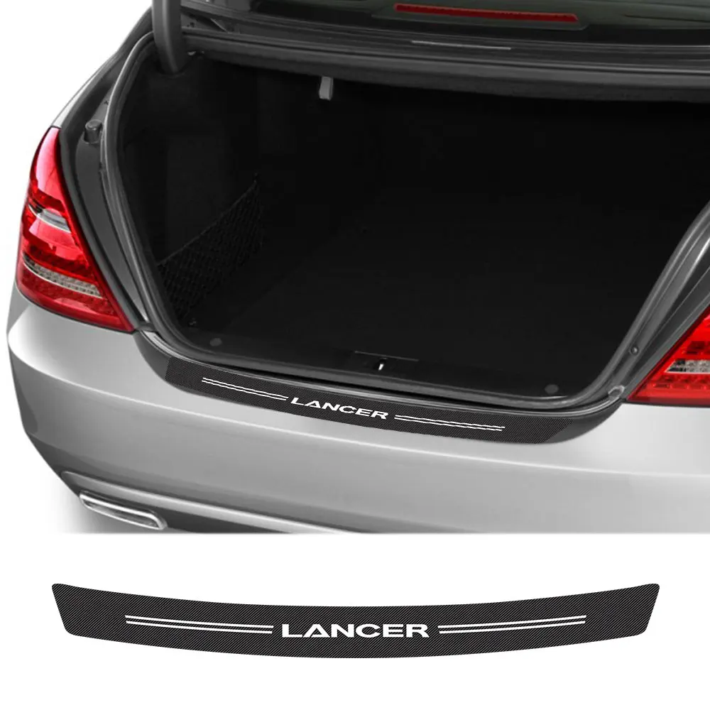 For Mitsubishi Lancer 10 3 9 Auto Trunk Guard Anti-Scratch Trim Car Rear Bumper Protector Stickers Car Decorative Accessories