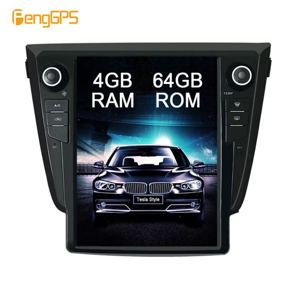 Android 8.1 Tesla Vertical Screen GPS Navigation for Nissan X-Trail 2013-2018 Audio Player 12.1