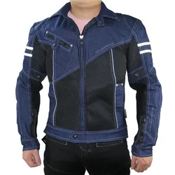 New Motorcycle Jacket Men's Motorcycle Riding Protective Suit Pants Jacket Full Set of anti-fall Protective Gear Spring Summer