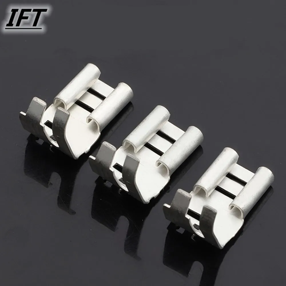 50set 6.3 chicken claw plug spring DJ6225-D6.3D elbow flag-shaped sheath plug-in crimping terminal cold-pressed connector