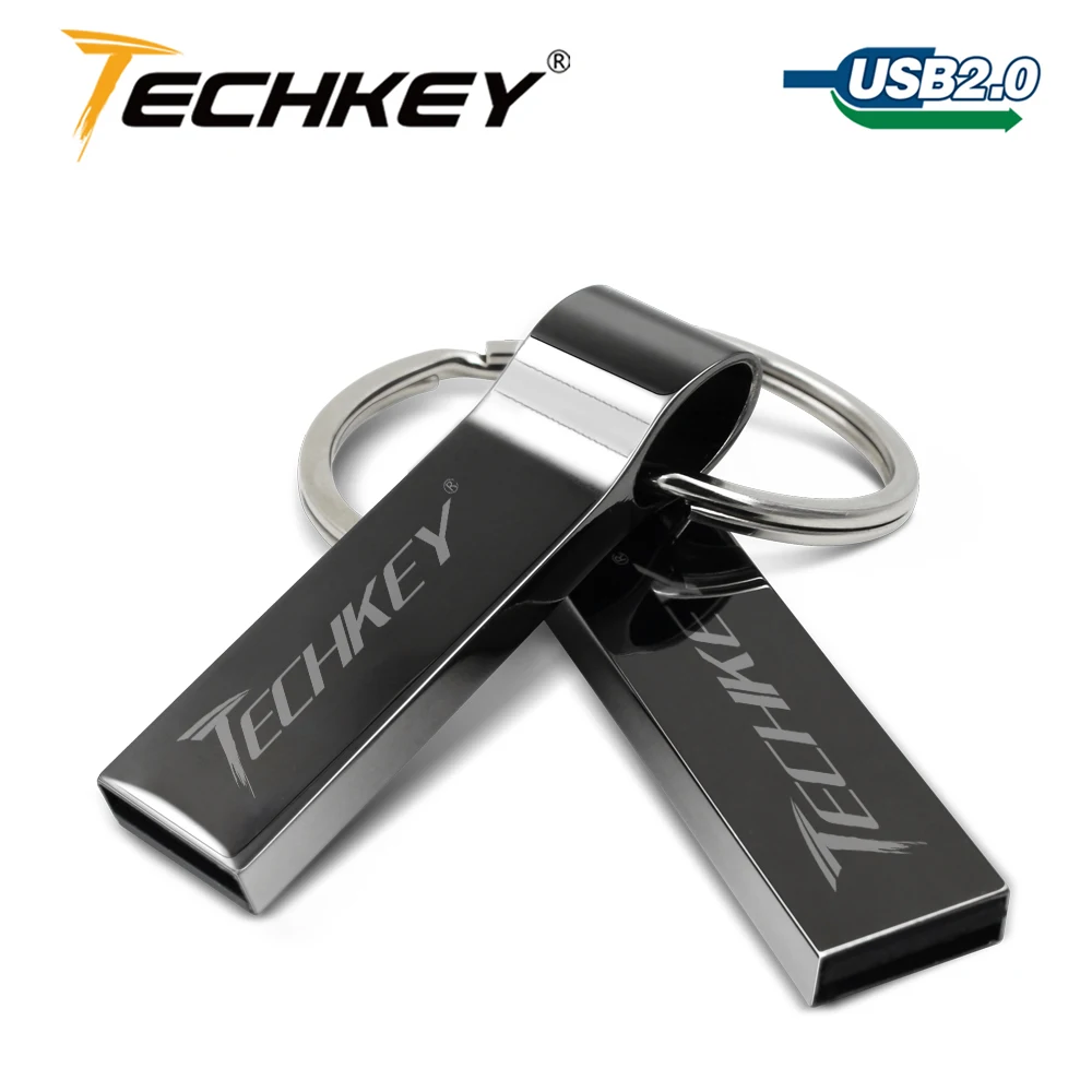 Usb Flash Drive 64gb pen drive 32GB 16GB 8GB 4GB флешка stick mit schlüssel ring u disk memory disk usb2.0 Wasserdichte Metall Silber