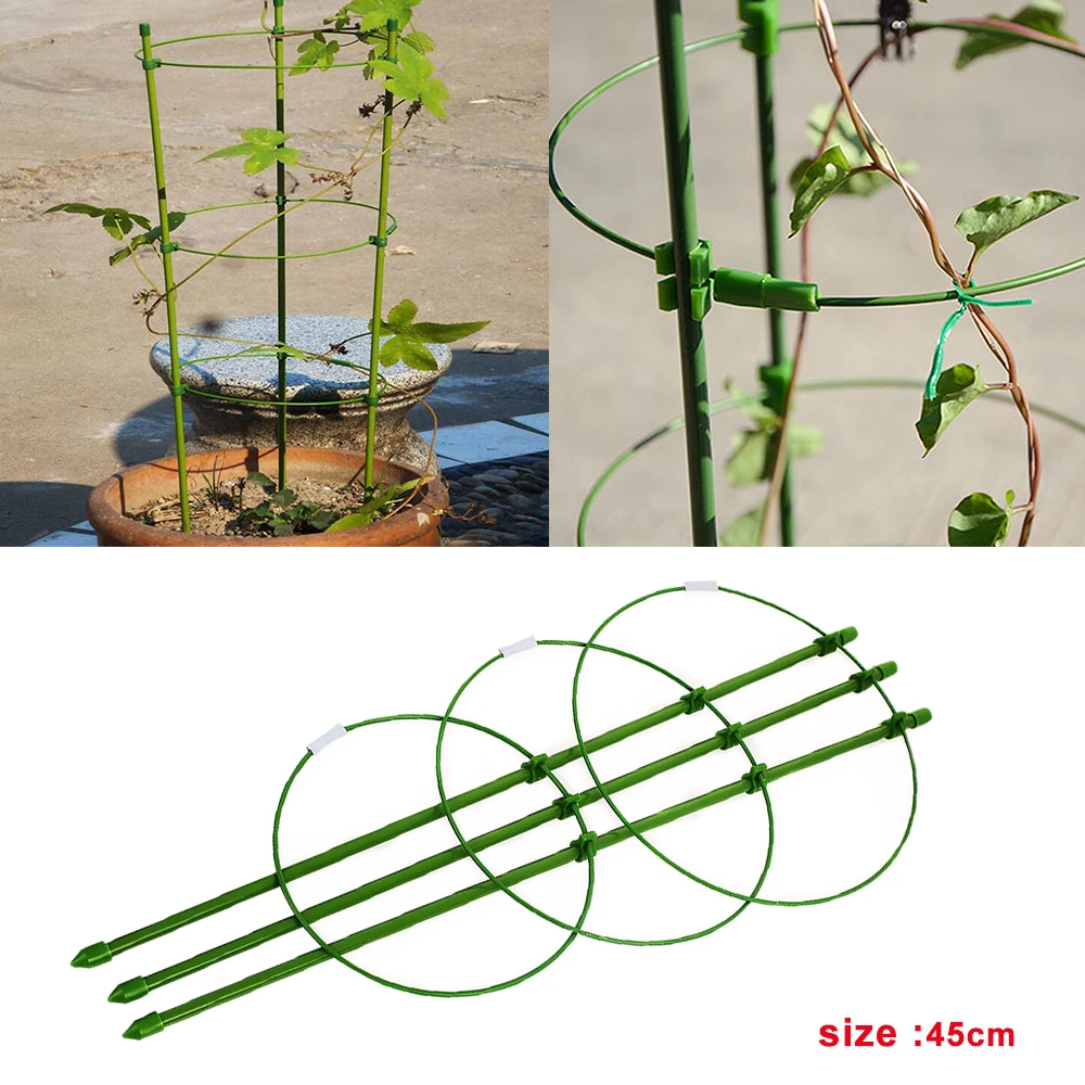 

Climbing Plant Support Cage Plant Support Ring Adjustable Plant Trellises Garden Basket Plant Fixed Climbing 2