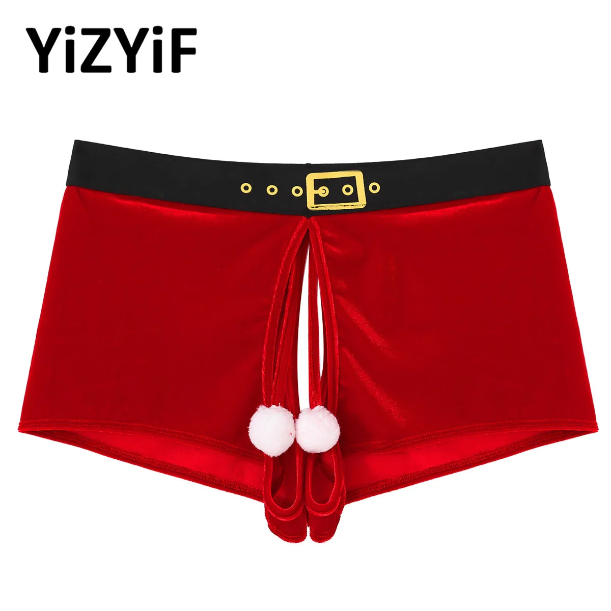 

Christmas Mens Underwear Boxer Sexy Exotic Gay Male Crotchless Back Hole Panties Lingerie Underpants Nightwear