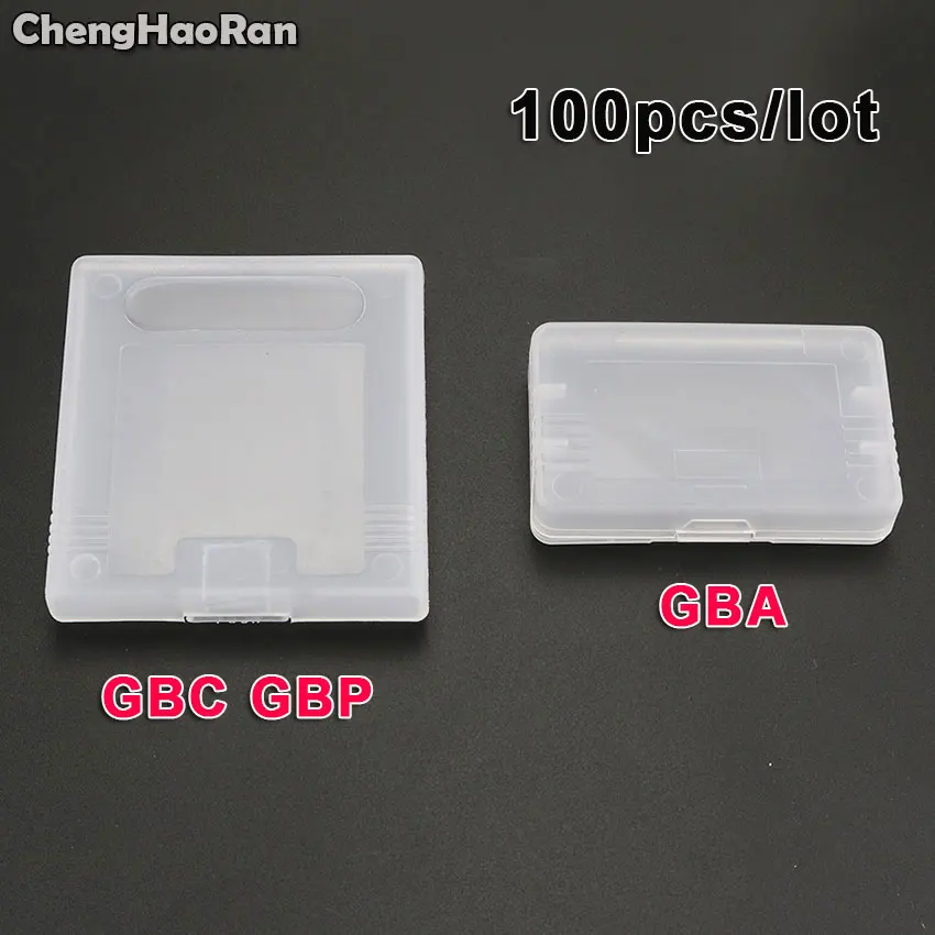 ChengHaoRan 100pcs Clear Plastic Cases for Nintendo Gameboy Advance/Color/Pocket Game Cards Cartridge Box For GBC GBP GBA GBM