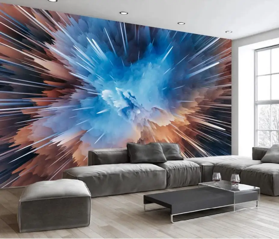 

Colorful starry sky fantasy background wall painting 3d murals wallpaper for living room