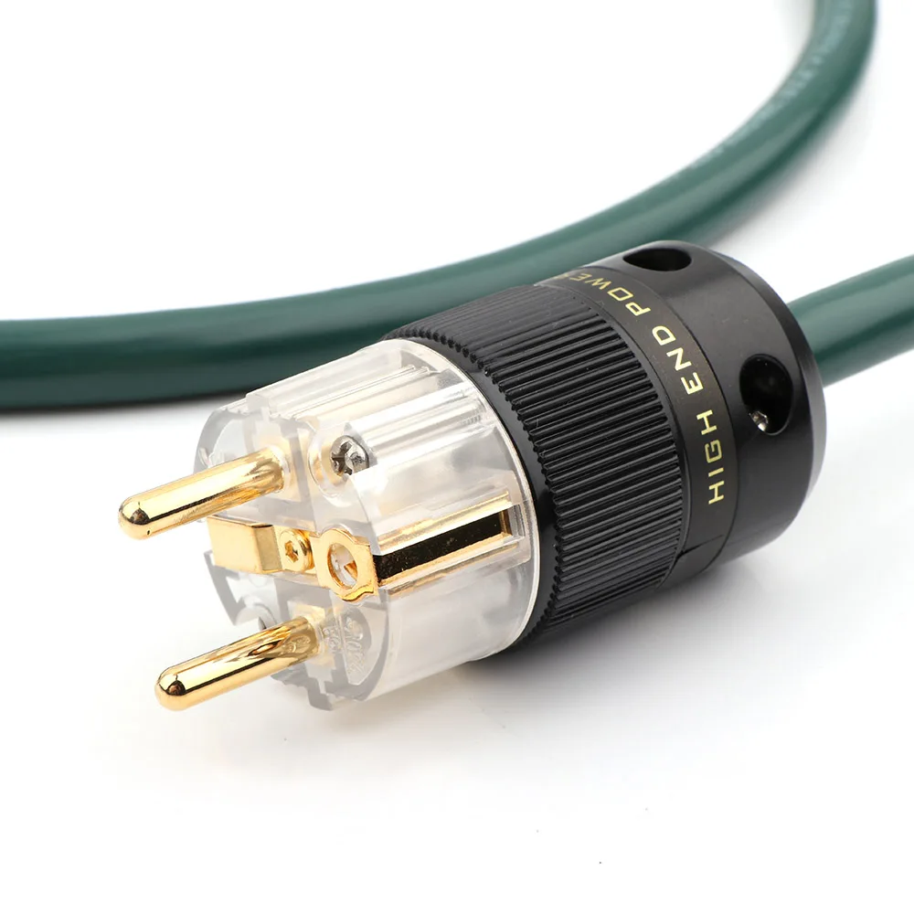 Hifi EU/US Power Cable IEC firgure 8 C7 Power cord Noise Free with EU/AU Connector Power Cord for Amplifier Power Filter