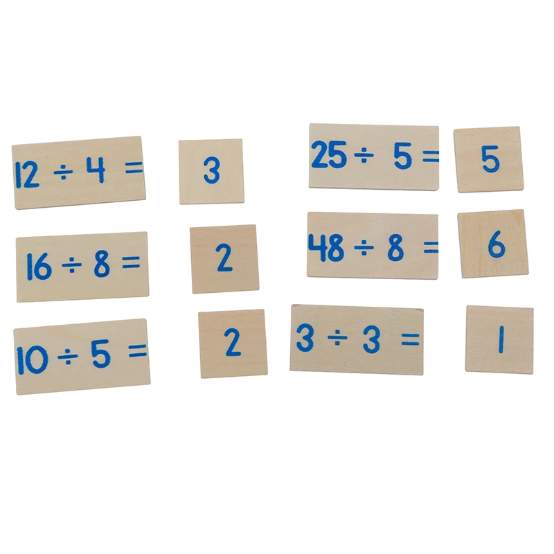 モンテッソーリ数学玩具 分数方程式と分子箱 数学教育教材 早期学習玩具 教材