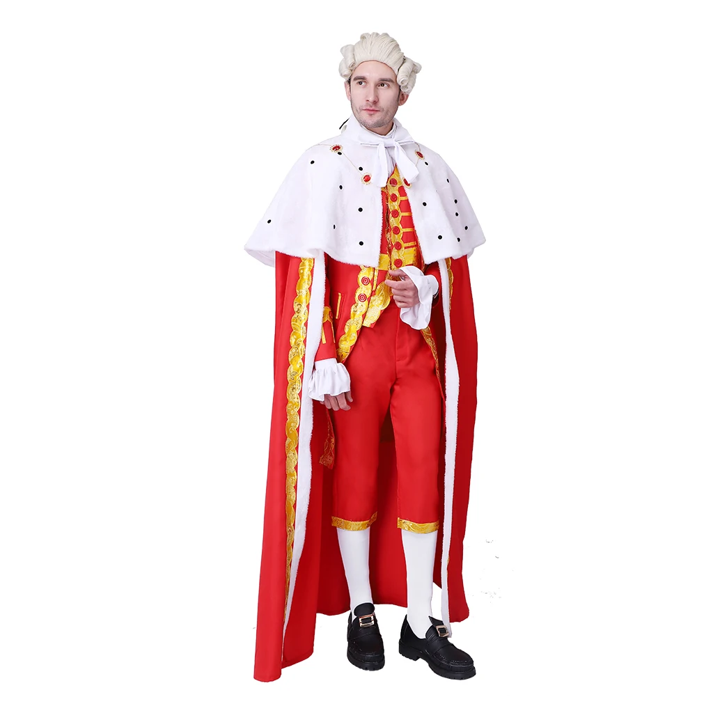 Cosplaydiy Tudor König der Cosplay Kostüm Musical Hamilton Leistung Cosplay Kostüm Outfit George Washington König Outfit L320