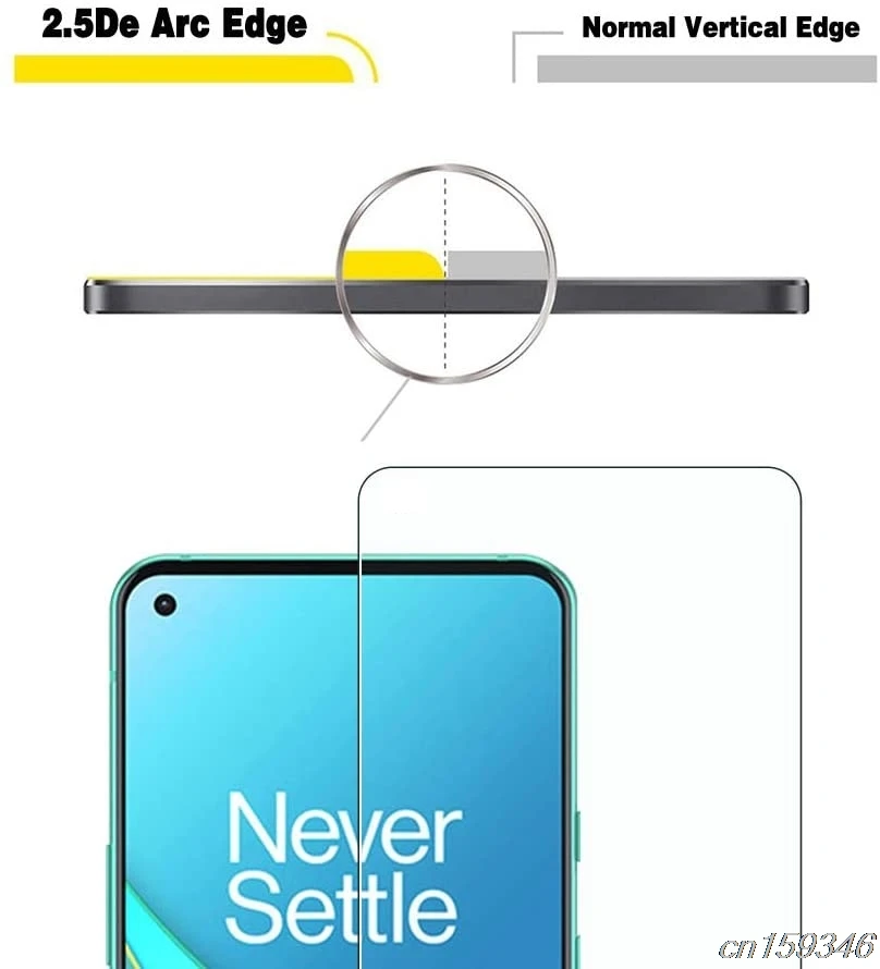 For OnePlus 8T Clear Tempered Glass Screen Protector Explosion-proof Protective Film Toughened Guard