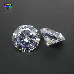 Spedizione gratuita 10 pz/lotto 3.0 ~ 20mm forma rotonda taglio brillante sciolto CZ pietra 5A bianco Cubic Zirconia gemme sintetiche per gioielli fai da te