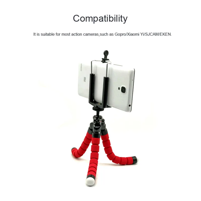 Tripods for Gopro Hero 12 11 10 9 8 7 Black MAX Flexible Mini Octopus Tripod Accessories for Go Pro 6 5 4 3 YI Eken SJCAM AKASO