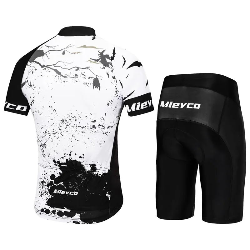 Mieyco-Black Skull Design Uniforms for Men, Specialized MTB Clothing, Clothing for Men Short Sleeve Cycling Suit