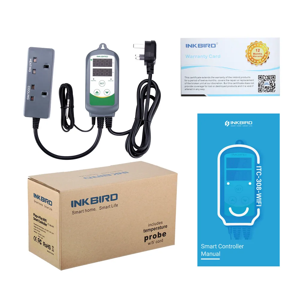 INKBIRD ITC-308 WIFI regolatore di temperatura digitale termostato termostato funzionante riscaldamento dispositivo di raffreddamento casa intelligente