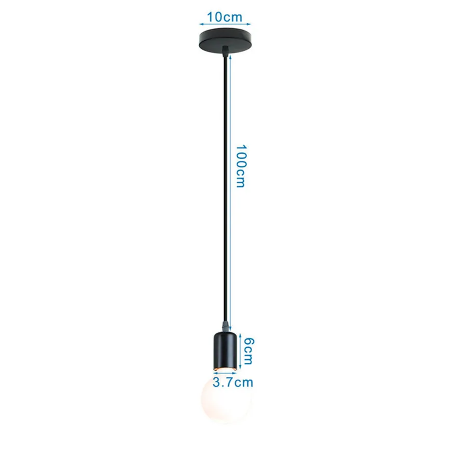 Minimalist Nordic Wall Lamp E27 Socket Ceiling Hanging Light for Corridor Hotel Living Room Bedroom Bar Pendant Light Holder