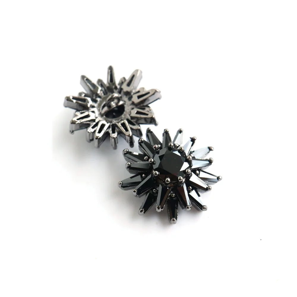 5pc Luxury Crystal Buttons Rhinestone Cubic Zirconia Button for Clothes Decorative CZ Sewing Cashmere Knit Cardigan