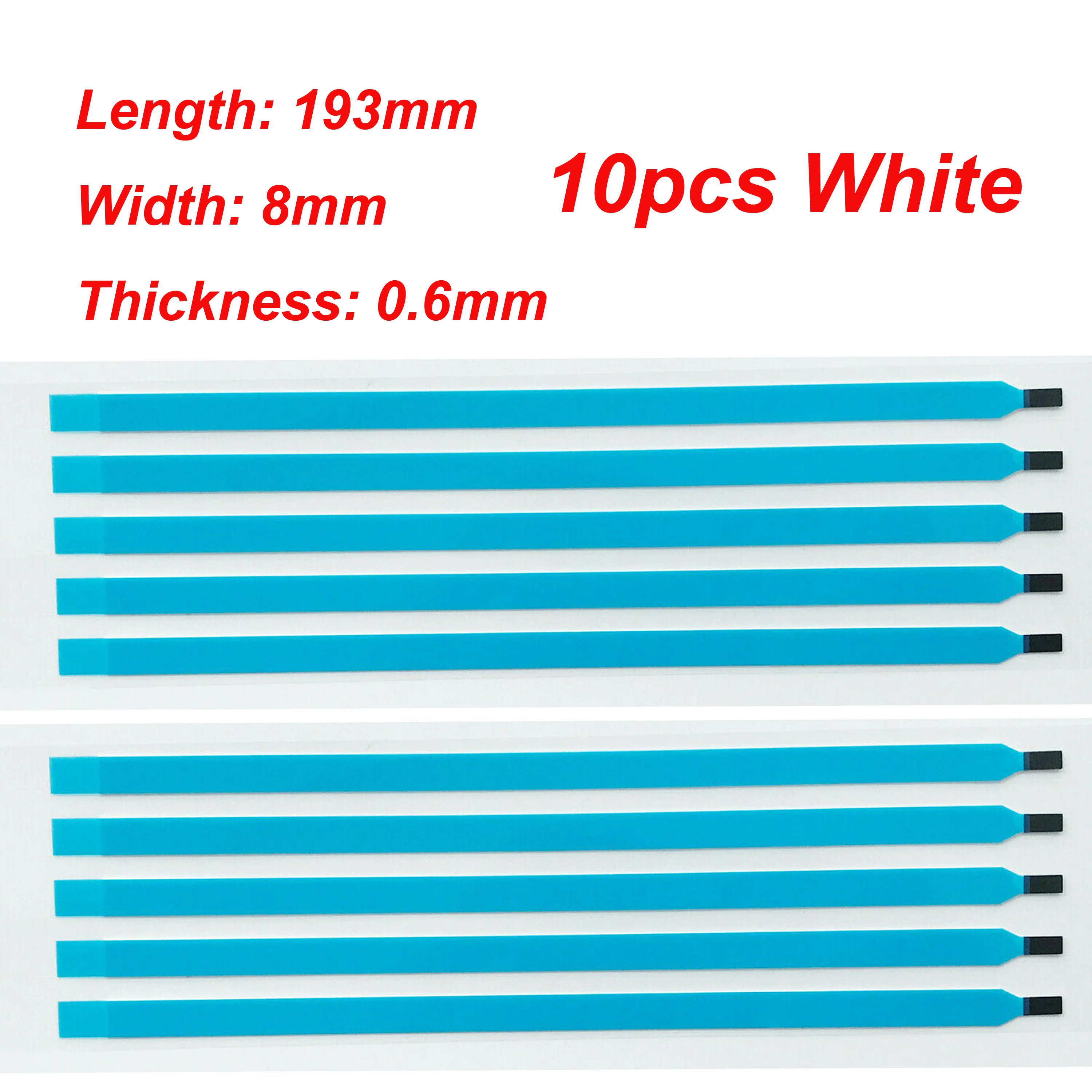 10pcs New Pull Tabs Stretch Release Adhesive Strips for LCD Screen with/without Handle - Black/White