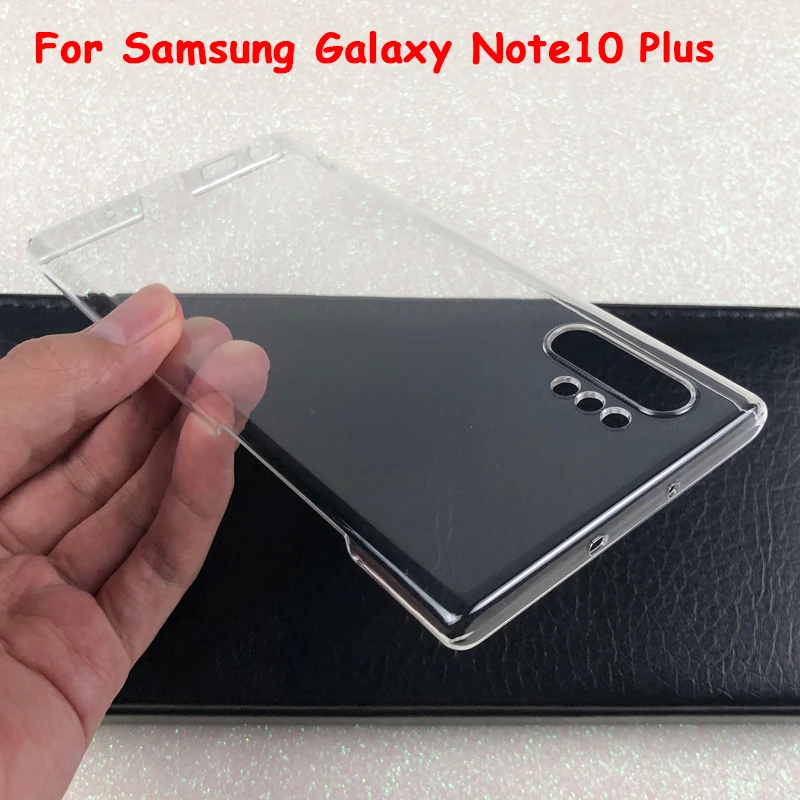 For Samsung Galaxy Note10 Note 10 Plus Hard PC Camera Protect Case Ultra Thin Clear Hard Plastic DIY Full Cover Protective Skin