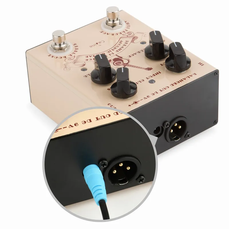 Caline CP-40 Acoustic Guitar Effect Pedal DI Box Cabinet Simulator Pedal Preamp Guitar Accessories