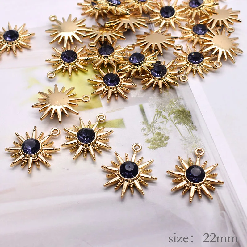 High-quality 6pcs Metal Alloy Gold Color Six pointed star Charms Pendants For Jewelry Making Findings DIY Necklace Pendants