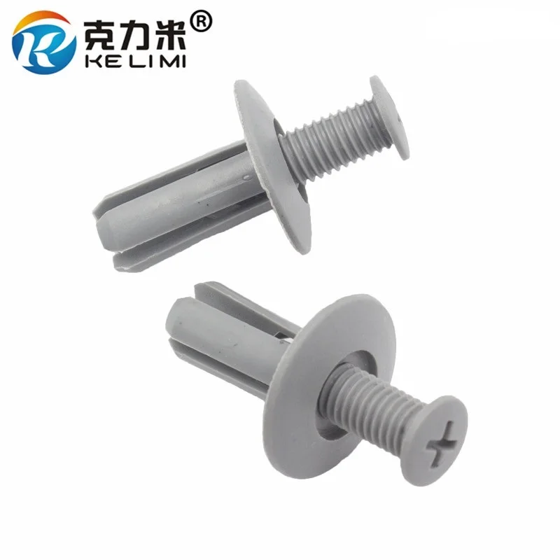 50PCS Universal Purpose Push in 8mm Trim Panel Hood Fixed Expansion Retainer Fastener Rivet Plastic