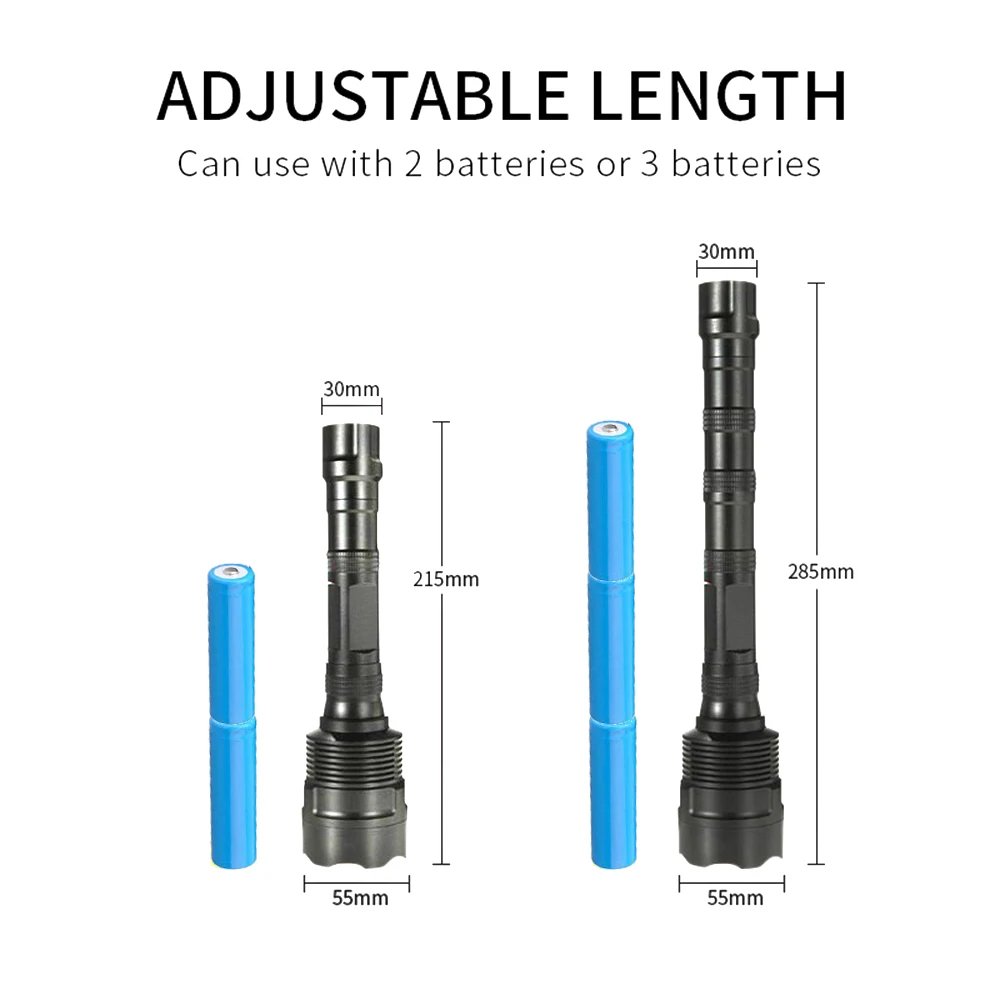 Topcom-poderosa lanterna LED UV com filtro preto, lanterna ultravioleta, luz dura tocha, pegar escorpião, 18W, 365nm, 395nm, 395nm, 395nm, 3 LED