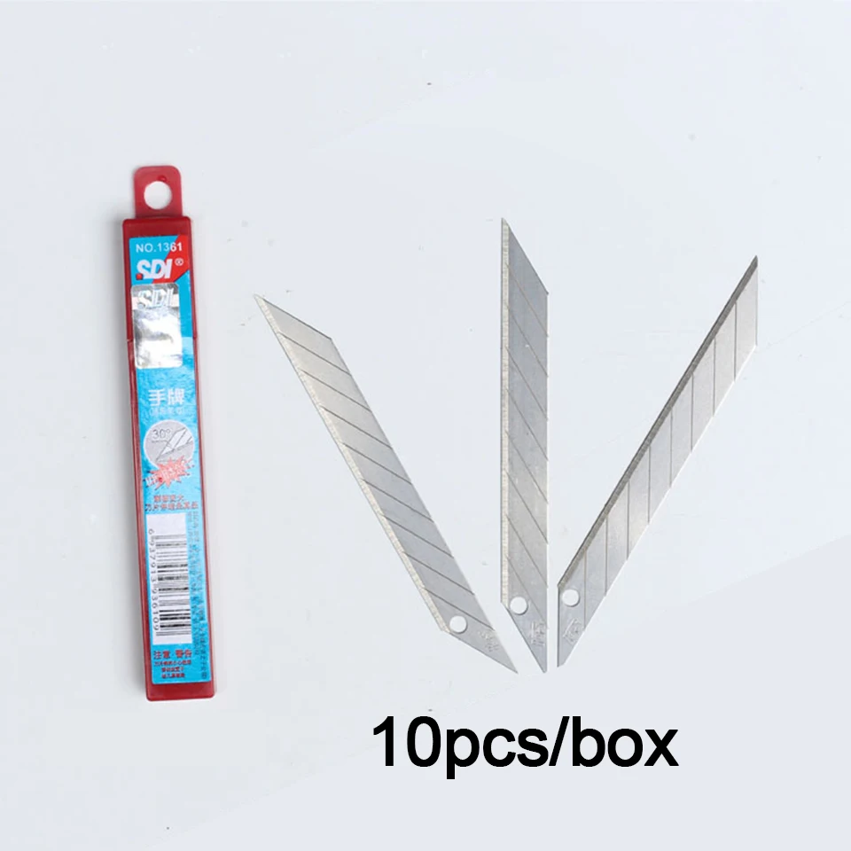 

SDI-1361 9mm Snap-Off Precision 30 Degree Sk2+cr Blade For Sdi Blade Refill 10 pcs/pack k37