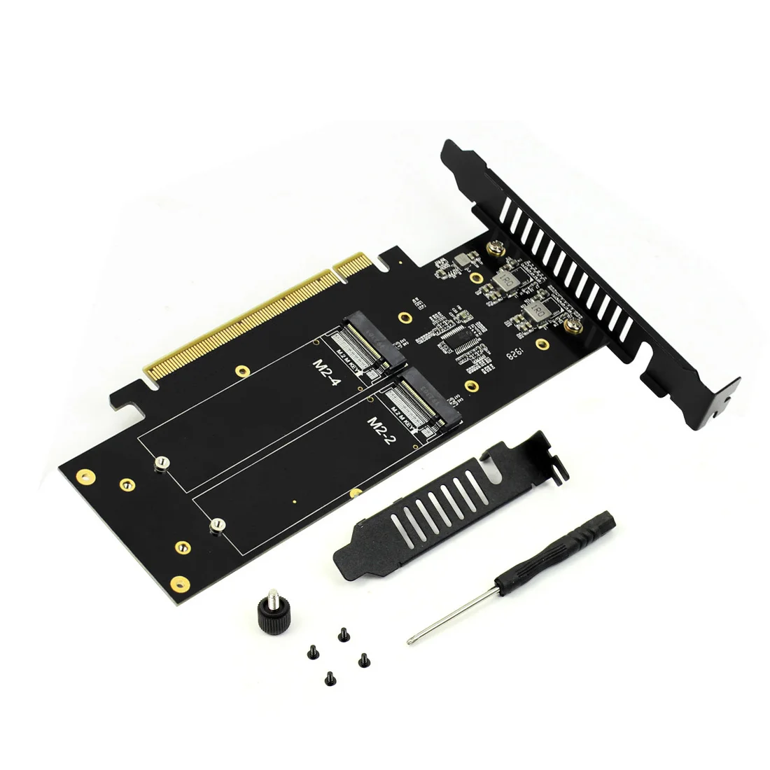 JEYI iHyper-Pro m.2 X16 TO 4XPCIE3.0 GEN3 X16 TO 4*RAID CARD PCI-E VROC CARD RAID M.2X16 M2X16 4XX4 for NVME*4 RAID