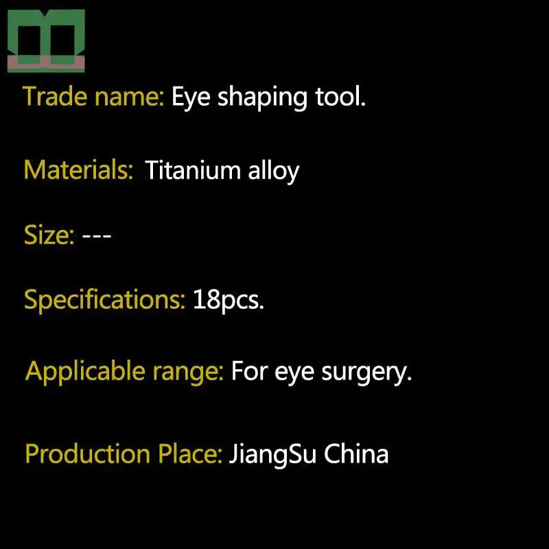 Eye surgery package titanium alloy sterilising trays ophthalmology department surgical instruments Double eyelid surgery tools