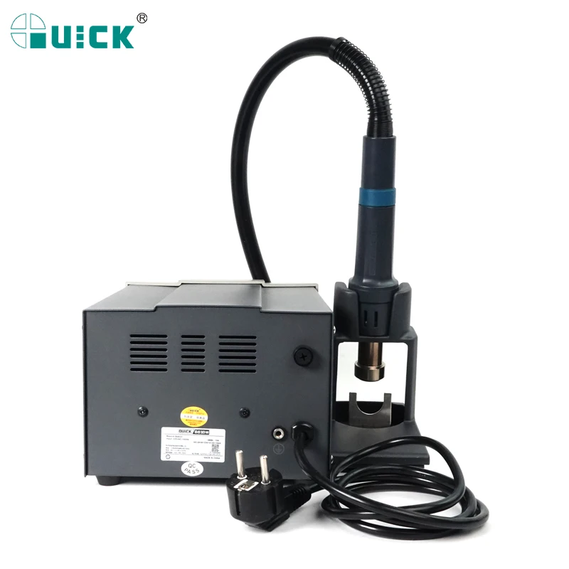 QUICK 861DW 1000W Original Heat Gun Lead Free Hot Air Soldering Station Rework Station+nozzle With Replace Hot Gun Handle Core