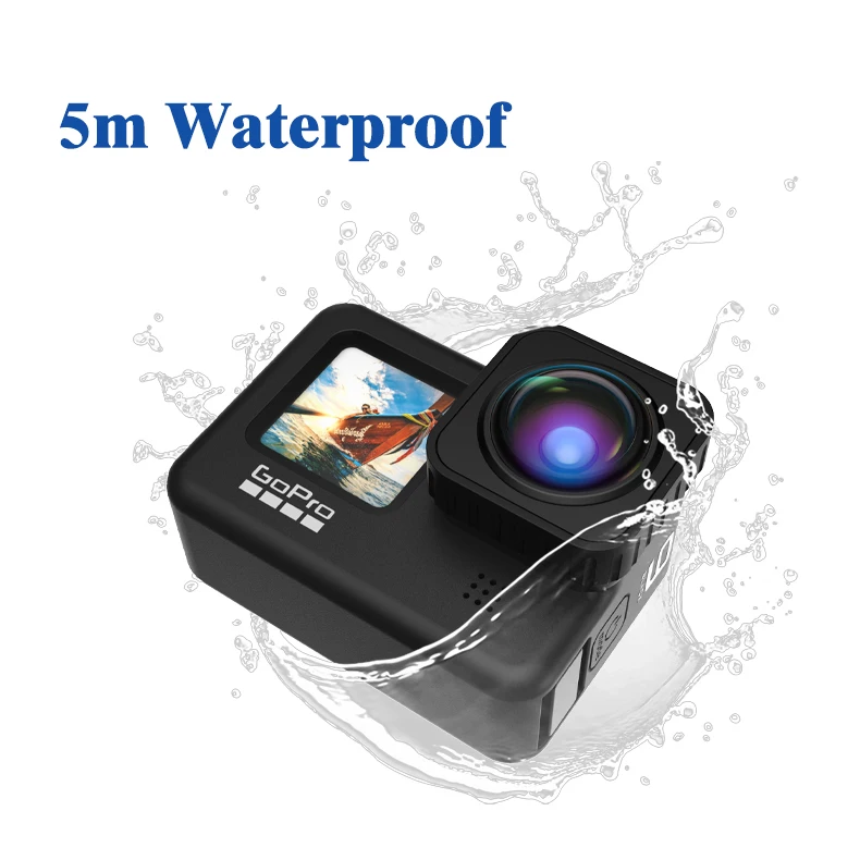 Para gopro hero 9 10 acessórios pretos lente máxima mod ultra-amplo ângulo de 155 graus lente 5m à prova dwaterproof água para go pro hero 9 10 preto
