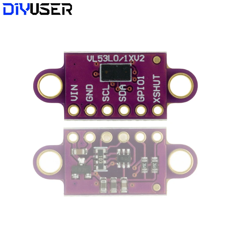 VL53L0X Time-of-Flight (ToF) Laser Ranging Sensor Breakout 940nm GY-VL53L0XV2 Laser Distance Module I2C IIC 25MM*10.7MM