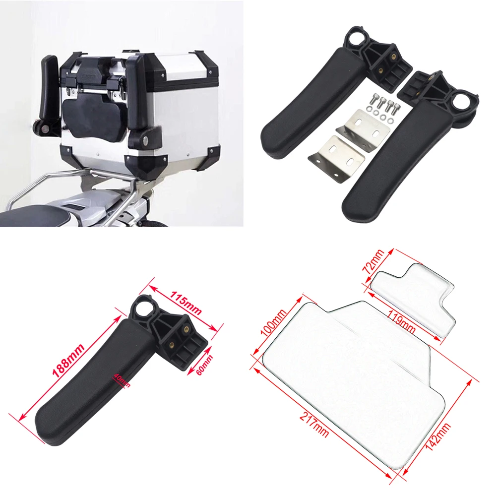 Motorfiets Staart doos Kussen Passagier Rugleuning lazyback Pad + Boren Vereist Voor BMW R1200GS LC Achter Box Passagier Armleuningen