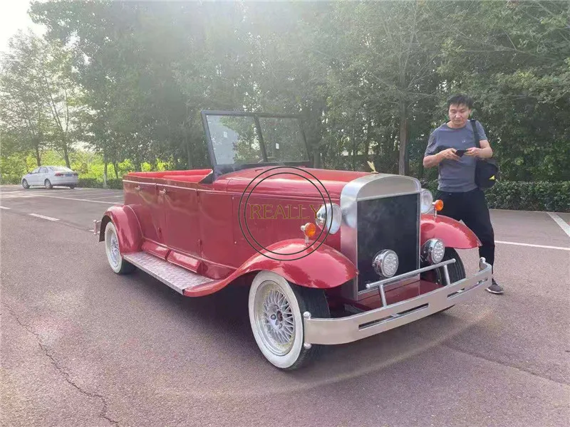 Carro elétrico, ônibus de turismo, turista, roadster carro com 4 lugares, cor personalizada, vintage, clássico, viagem, ônibus de cidade