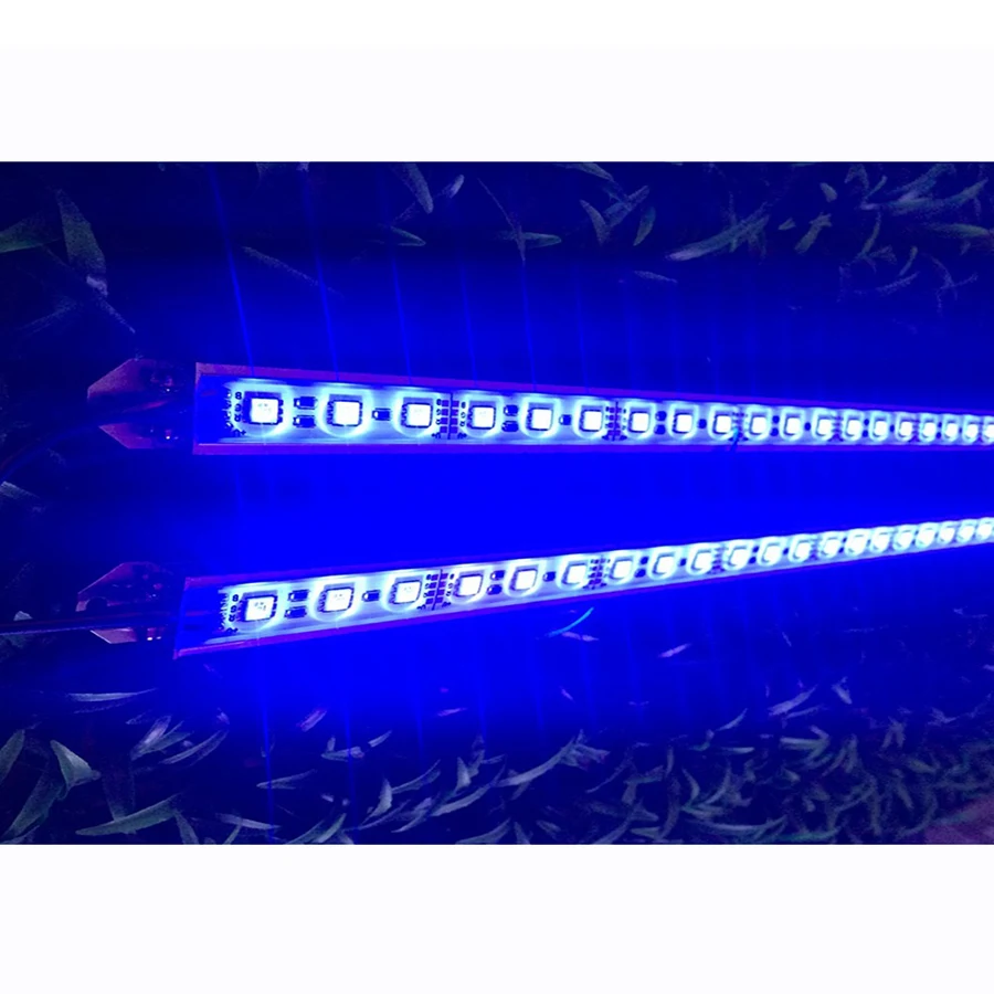 50 pces vermelho azul verde dc 12v 24v ip68 50cm 36leds 5630 5730 smd à prova dwaterproof água rígida tira gabinete barra de luz