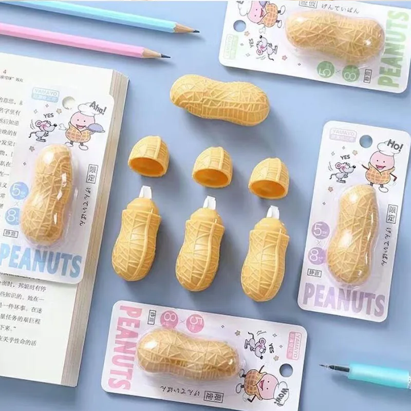 

24 pcs/lot Creative Peanut 5mm*8M Correction Tape Cute Tapes Promotional Stationery gift School Office Supplies