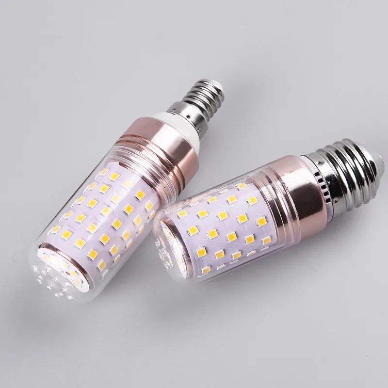 E27 หลอดไฟ LED E14 หลอดไฟ LED 220V Warm White สีขาวเย็น 8W 12 วัตต์ 16 วัตต์หลอดไฟสำหรับโคมไฟหน้าแรก