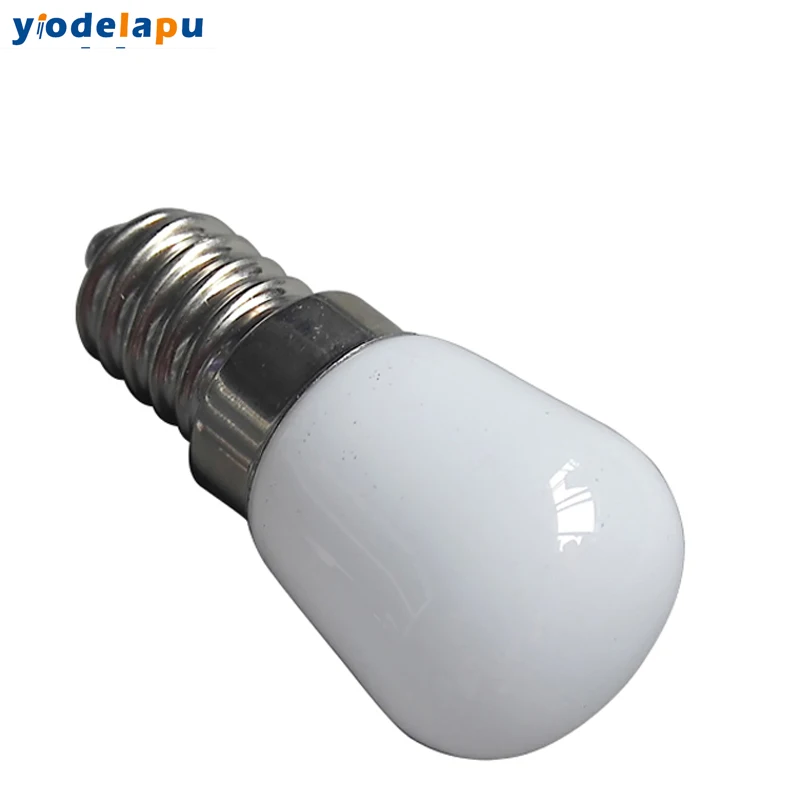 

E14 2W Refrigerator bulb Milk shade AC 220V 120V Warm White COB Sewing Machine Lamp E12 LED Fridge Light Bulb